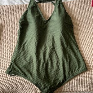 Beautiful green one piece with back detail